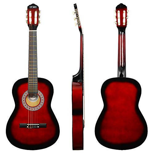 3rd Avenue Full Classical Guitar Pack, Right, Redburst, 4/4 size (STX20ARBPK) - 2