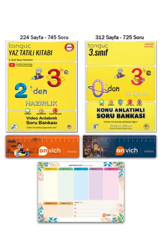 3rd Grade Preparation Summer Vacation Book - 0 to 3 Subject Explained Question Bank Set 2 Books - 1