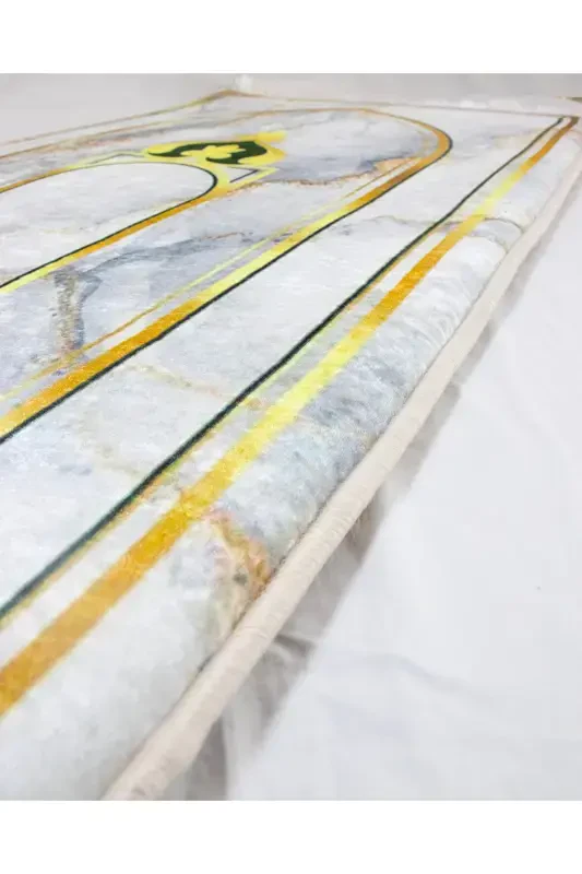 3см Толстый Мягкий Коврик для Намаза с Губкой, Не Болят Колени, Приданое, Подарок, Складывается - СЕРОЕ ЗОЛОТО - 5