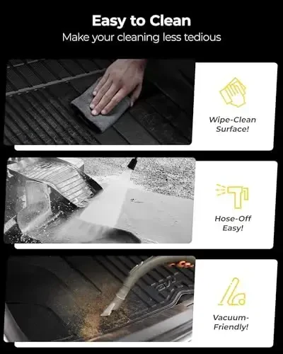 3W Cargo Liner Range Rover Sport 2014-2022 uchun mos, TPE barcha ob-havo sharoitiga moslashtirilgan yukxona gilami Range Rover Sport to'liq komplekt avtomobil gilamlari, qora - 4