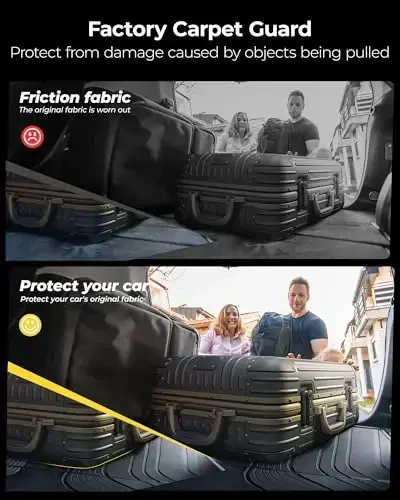 3W Cargo Liner Range Rover Sport 2014-2022 uchun mos, TPE barcha ob-havo sharoitiga moslashtirilgan yukxona gilami Range Rover Sport to'liq komplekt avtomobil gilamlari, qora - 5