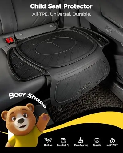 3W Chidamli TPE Qora Gilamchalar, Range Rover/Land Rover Evoque 2011-2019 uchun moslashtirilgan (Konvertatsiya uchun emas), 1 va 2-qator Ob-havoga mos Avtomobil Gilamchalar To'plami - 2