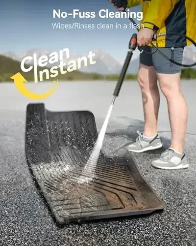 3W Floor Fit Volvo XC60 2018-2024 2025 2026 (Not for Hybrid or PHEV) TPE All-Weather Custom Fit T5 T6 Momentum Floor Liner for Volvo XC60 1st & 2nd Row Accessories Car Mats - 4