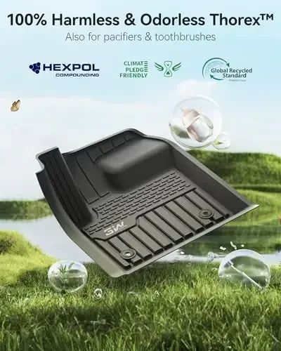 3W Floor mats & Cargo Liner fit for Range Rover Evoque 2020-2024 2025 2026,TPE All Weather Custom Fit Floor Liner Full Set Car Liners - 7