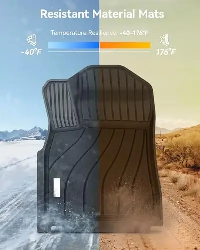 3W Floor mats &Cargo Liner for Porsche Cayenne 2019-2025 2026, TPE All Weather Custom Fit Floor Liner for Porsche Cayenne Full Set Car Mats, Black - 4