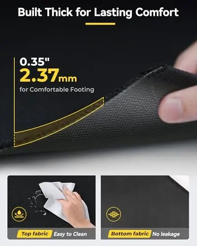 3W Floor Mats & Carpet fit for Porsche Macan(2014-2025 2026), 1st & 2nd Row TPE All-Weather Custom Fit Car Liner, Black - 4