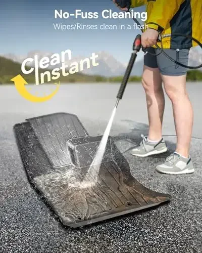 3W Floor Mats Fit for Jaguar F-pace & Land Rover Range Rover Velar 2017-2024 2025 2026, TPE All Weather Custom Fit Accessories for Jaguar F pace Floor Liner 1st and 2nd Row Full Set Car Mats, Black - 4