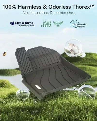 3W Floor Mats Fit Porsche Cayenne 2019-2025 2026 (5 PCS), TPE All Weather Custom Fit Floor Liner for Porsche Cayenne 1st and 2nd Row 5 PCS Car Mats, Black - 5