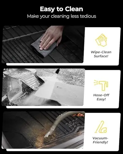 3W Cargo Liner Fit Volvo XC60 2018-2024 2025 2026 TPE All Weather Custom Fit Volvo XC60 Tunk Mat Accessories Black - 2