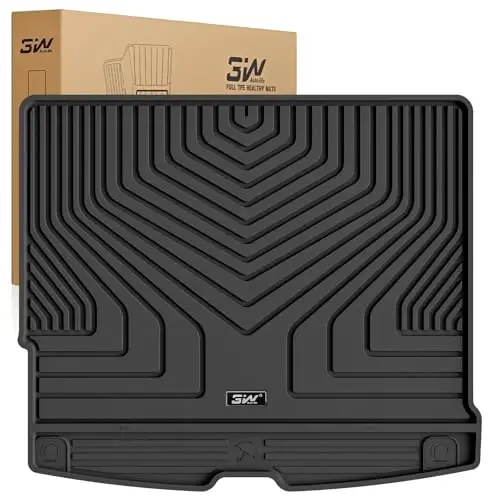 3W Cargo Liner Fit Volvo XC60 2018-2024 2025 2026 TPE All Weather Custom Fit Volvo XC60 Tunk Mat Accessories Black - 4