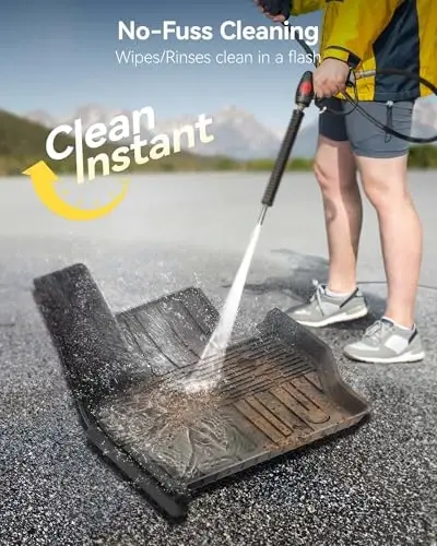 3W Коврики для пола Подходят для Range Rover Sport 2023 2024 2025 (Не для Range/Land Rover Discovery Sport) TPE Всепогодные коврики для Land Rover Sport 1-го и 2-го ряда, черные - 4