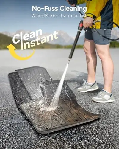 3W Floor Mats Fit for Jaguar F-pace & Land Rover Range Rover Velar 2017-2024 2025 2026, TPE All Weather Custom Fit Accessories for Jaguar F pace Floor Liner 1st and 2nd Row Full Set Car Mats, Black - 4