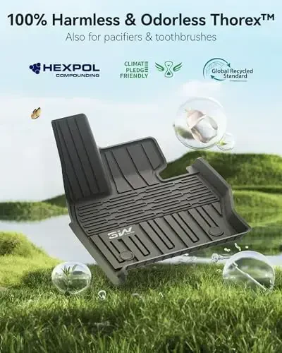 3W Pol Mats Range Rover Sport 2023 2024 2025 (Range/Land Rover Discovery Sport uchun emas) TPE barcha ob-havo sharoitlariga moslashtirilgan Land Rover Sport 1 va 2-qator avtomobil qoplamalari qora - 7