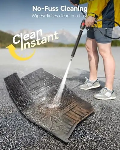 3W Pol qoplamalari va yuk qoplamasi Land Rover/Range Rover Defender 110 (faqat 4 eshikli 5 o'rindiqli) 2020-2024 2025 (Defender 110s/rezina qoplamalar uchun emas), TPE barcha ob-havo sharoitlariga mos pol qoplamasi to'plami, qora - 5