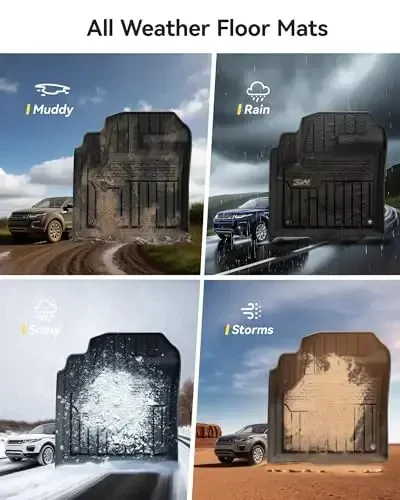 3W Прочные TPE Черные Коврики, Сделаны на заказ для Range Rover/Land Rover Evoque 2011-2019 (Не для Кабриолета), 1-ый и 2-ой Ряд Всепогодный Набор Ковриков для Автомобиля - 5