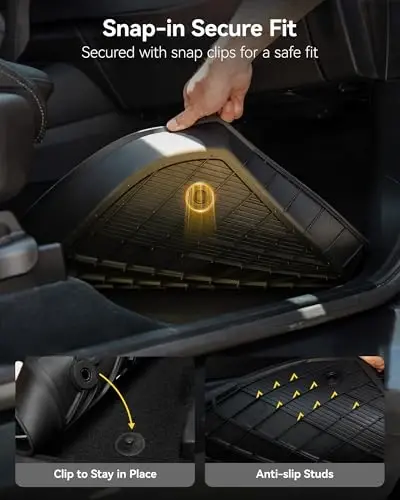 3W Floor Fit Volvo XC60 2018-2024 2025 2026 (Not for Hybrid or PHEV) TPE All-Weather Custom Fit T5 T6 Momentum Floor Liner for Volvo XC60 1st & 2nd Row Accessories Car Mats - 6