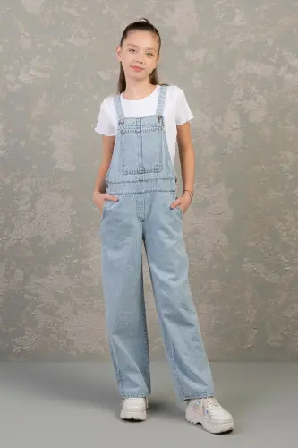 4-14 Years Girls Denim Sloppy Tulum 