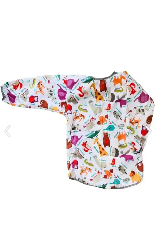 4-7 Лет Zooo.Водонепроницаемый, С Длинным Рукавом Детский Фартук Для Активного Рисования-Оранжевый - 4