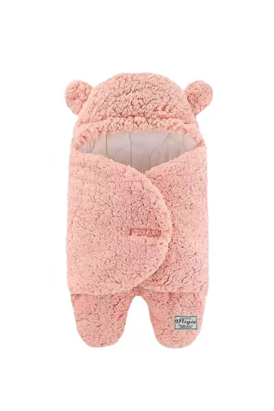 4-7 Months Baby Sleeping Bag, Curly Wellsoft Plush Pink - MIGIE
