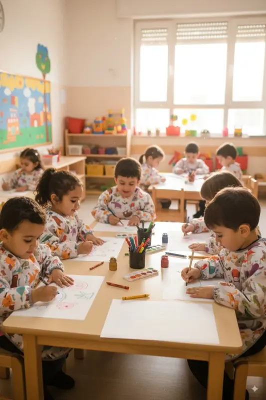 3-6 Yaş, Zoo, Sıvı Geçirmez, Makinede Yıkanabilir, Uzun Kollu Çocuk Faaliyet, Aktivite Boyama Önlüğü - 5