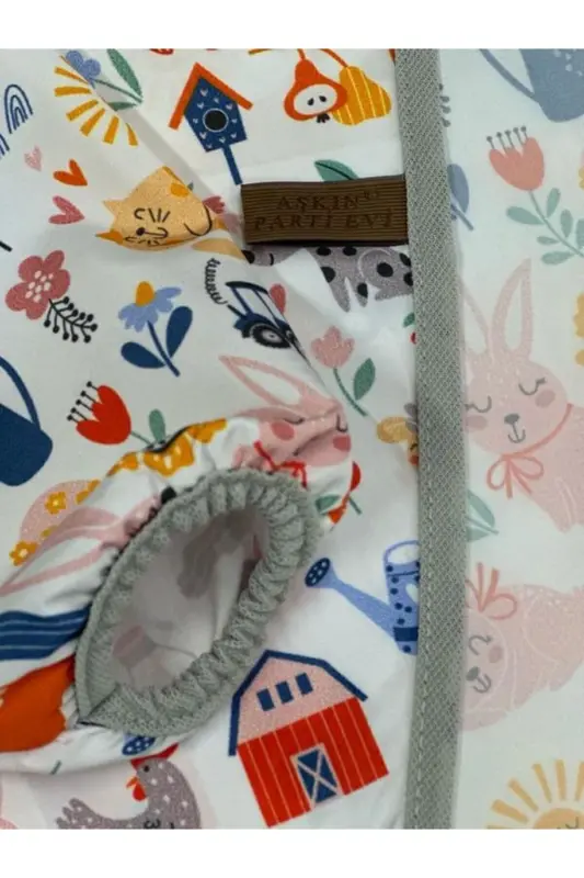 4-7 Yaş Sıvı Geçirmez, Uzun Kollu Çocuk Faaliyet Aktivite Boyama Önlüğü-farm - 4