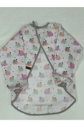 4-7 Yaş Sıvı Geçirmez, Uzun Kollu Çocuk Faaliyet Aktivite Boyama Önlüğü-fil - AŞKIN PARTI EVI (1)