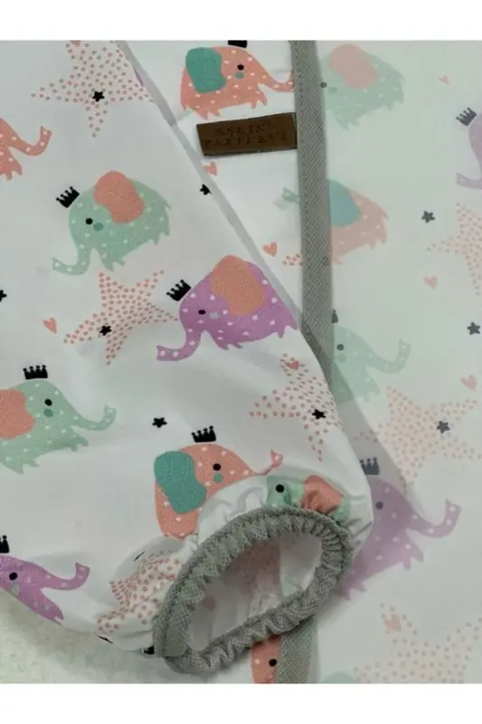 4-7 Yaş Sıvı Geçirmez, Uzun Kollu Çocuk Faaliyet Aktivite Boyama Önlüğü-fil - 3