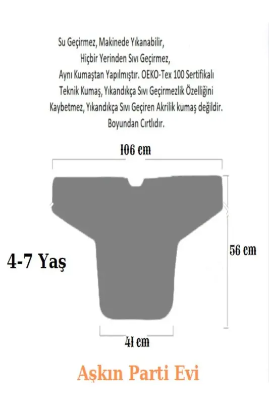 4-7 Yaş Sıvı Geçirmez, Uzun Kollu Çocuk Faaliyet Aktivite Boyama Önlüğü-fil - 5
