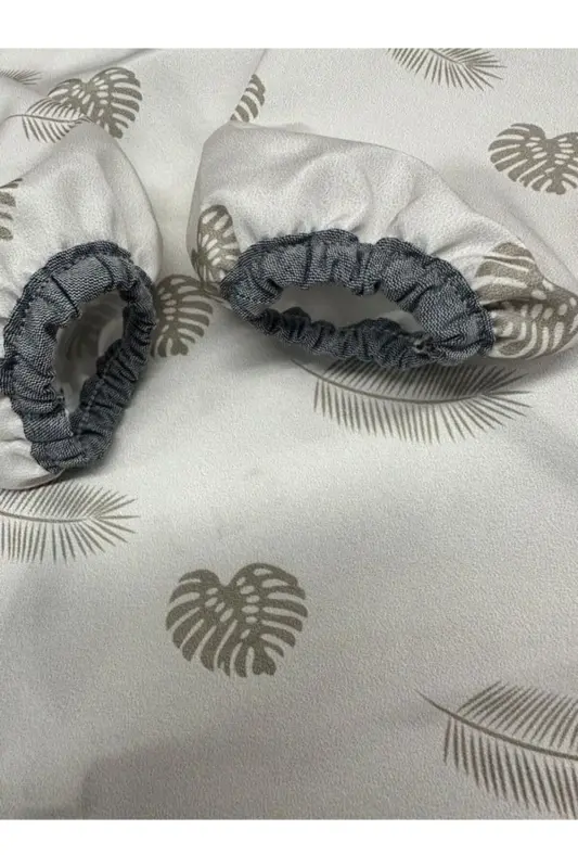 4-7 Yaş Sıvı Geçirmez, Yaprak Desenli Uzun Kollu Çocuk Faaliyet Aktivite Önlüğü.-Yaprak - 3