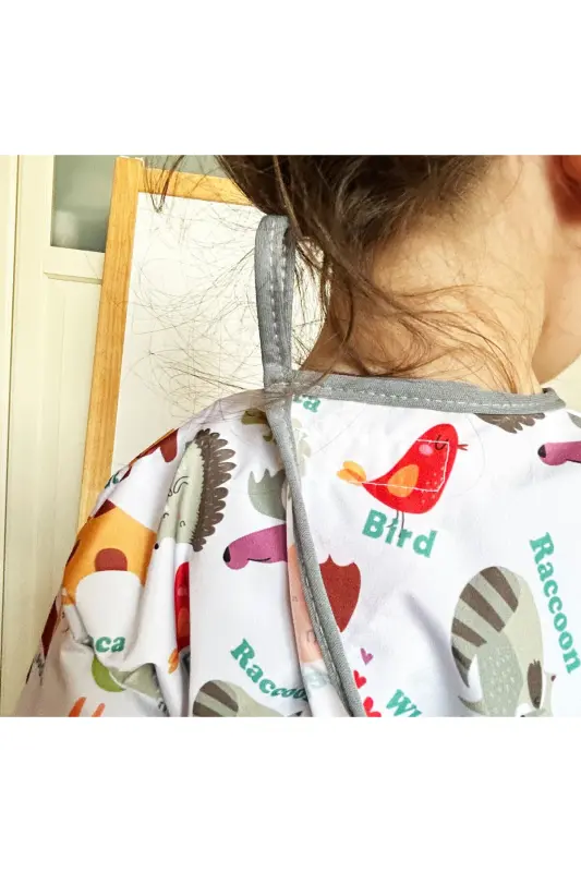 4-7 Years, Zoo, Waterproof, Machine Washable, Long Sleeve Kids Activity, Activity Painting Apron - 6
