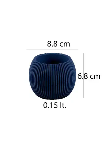 4 Adet 0.15 Litre Mini Mercan Kaktüs Sukulent Saksısı Minik Plastik Saksı No 1-Mavi - 2