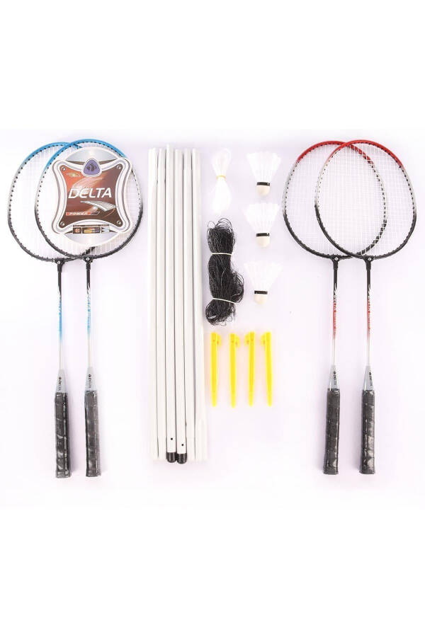 4 Adet Badminton Raketi Ve File Demir İle 3 Adet Badminton Topu Ve Deluxe Badminton Çantası - 7