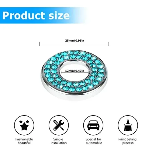 4PCS Bling Inner Car Door Lock Cover Stickers, Rhinestones Pull Rod Bolt Decorations, Crystal Auto Decals for Women Girls, Sparkly Car Door Lock Pin Caps for C Class C200L GLC260 C260L - MOLY MAGNOLIA (1)