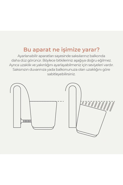 4 Adet Karasu Plastik Pera Askılı Balkon Saksısı (Plastik Kelepçeli ve Denge Aparatlı) - 7