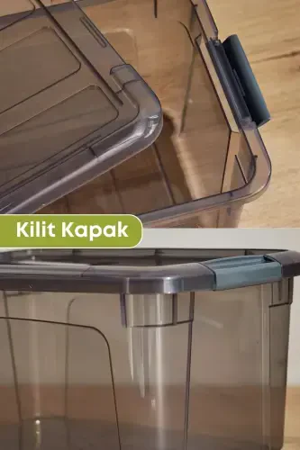 4 Adet Kilitli Erzak Et Qiyma Saqlama Qabi Buzlatgich Düzenleyici 3 Lt.-dipfriz-4'Lü 3 LT - 4