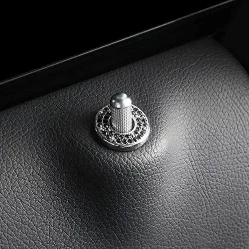 4PCS Bling Inner Car Door Lock Cover Stickers, Rhinestones Pull Rod Bolt Decorations, Crystal Auto Decals for Women Girls, Sparkly Car Door Lock Pin Caps for C Class C200L GLC260 C260L - 5