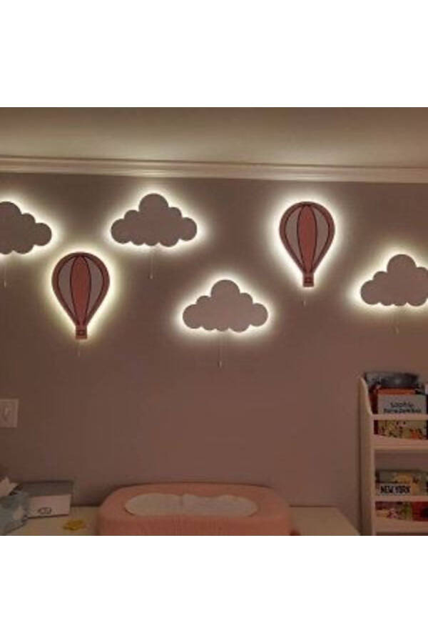 4 Cloud 2 Balloon Baby Room Children's Room Lighting Decor Set - 1