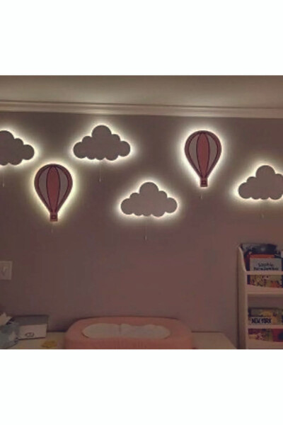 4 Cloud 2 Balloon Baby Room Kids Room Lighting Decor Set - 1