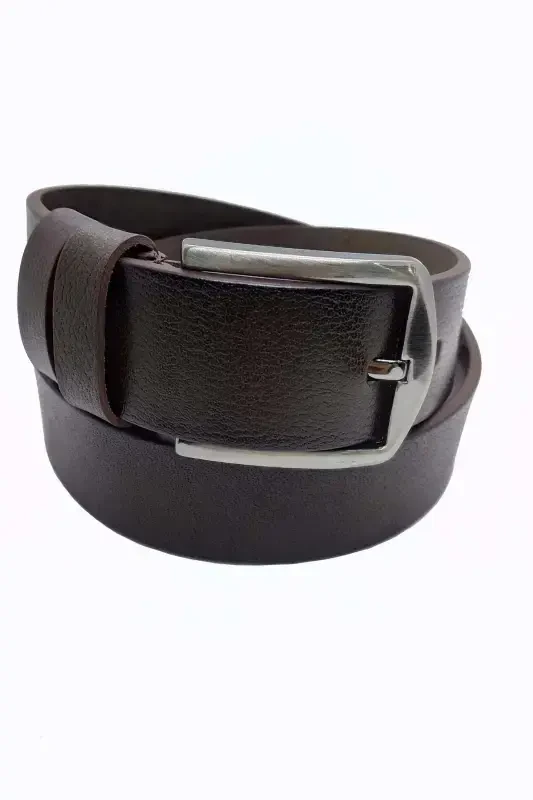 4 Cm 100%genuineleatherbrown Men's Belt-Brown - 2