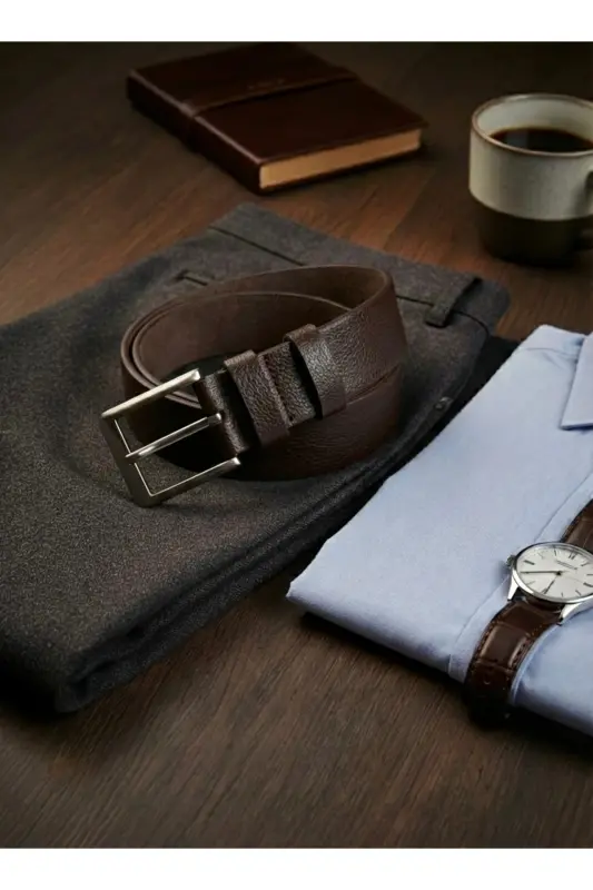 4 Cm 100%genuineleatherbrown Men's Belt-Brown - 6