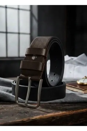 4 Cm 100%genuineleatherbrown Men's Belt-Brown - 7