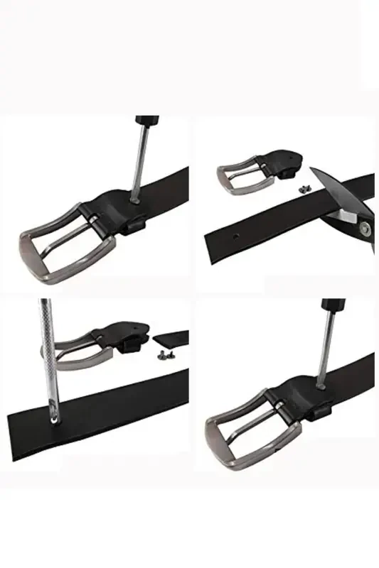 4 Cm %100hakikiderilacivert Erkek Kemer-Lacivert - 3