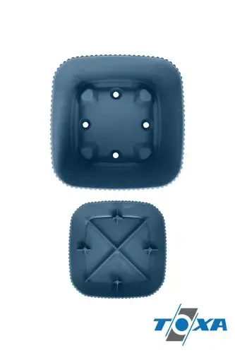 4 Dona 0.27 Litr Moviy Marjon Kvadrat Kosachasi Mini O'lchamli Kaktus Sukulent Kosachasi Taglikli Plastik Kosacha-KO'K - 5