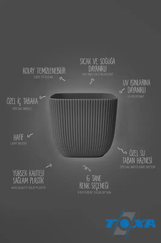 4 Dona 0.27 Litr Moviy Marjon Kvadrat Kosachasi Mini O'lchamli Kaktus Sukulent Kosachasi Taglikli Plastik Kosacha-KO'K - 6