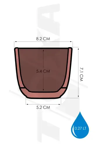 4 Dona 0.27 Litr Pushti Marjon Kvadrat Tuva Mini Oʻlchamli Kaktus Sukulent Tuva Taglikli Plastik Tuva-PUSHTI - TOXA (1)