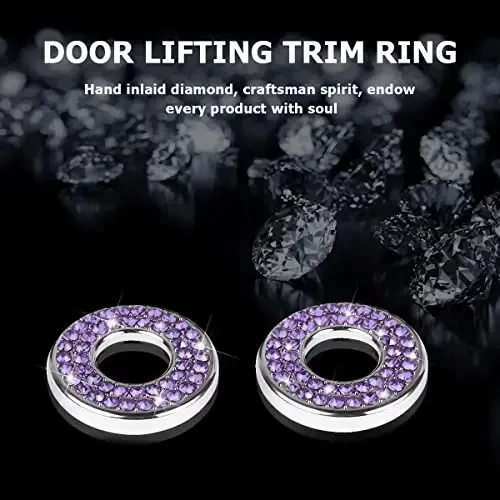 4 dona Bling Ichki Avtomobil Eshigi Qulfi Qopqog'i Stikerlari, Rhinestones Tortuvchi Rod Bolt Bezaklari, Ayollar Qizlar uchun Kristalli Avto Dekallar, C Class C200L GLC260 C260L uchun Yaltiroq Avtomobil Eshigi Qulfi Pin Qopqoqlari - 3