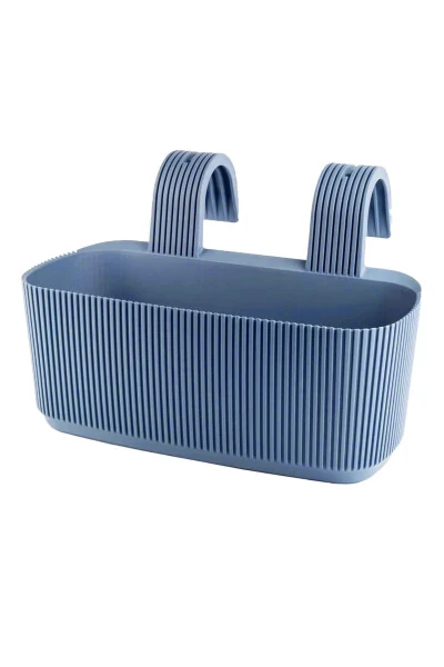 4 dona Karasu Plastik Pera Osilib Turuvchi Balkon Chelaklari (Plastik Qavslar va Muvozanat Asboblari bilan) - 3