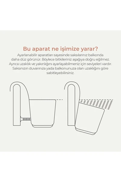 4 dona Karasu Plastik Pera Osilib Turuvchi Balkon Chelaklari (Plastik Qavslar va Muvozanat Asboblari bilan) - 6