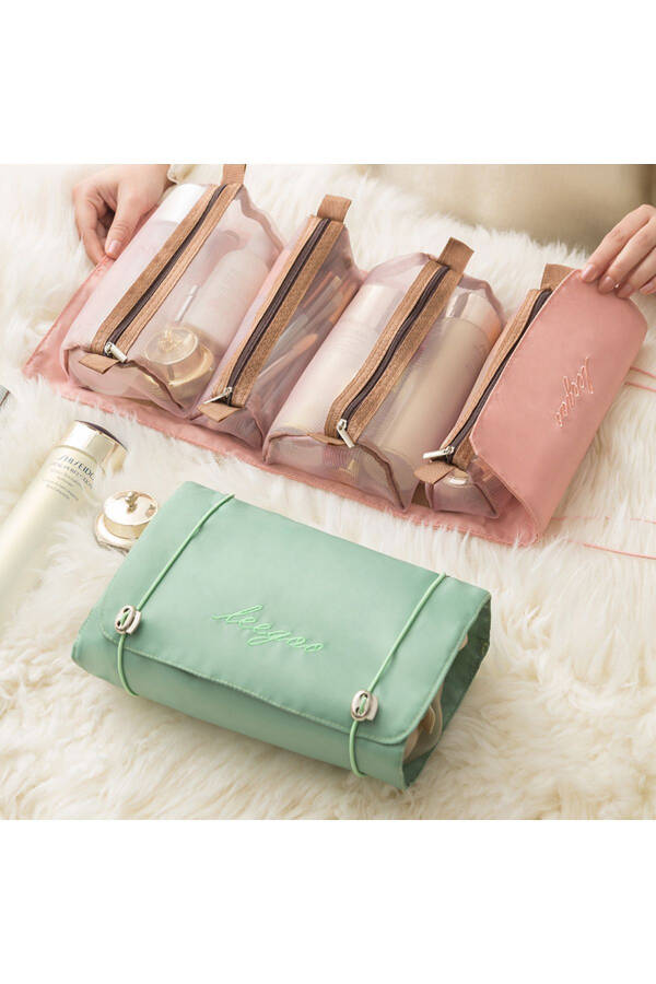 4-in-1 Compartment Foldable Makeup Bag Women Multifunctional Storage Bag - 18