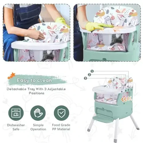 4-in-1 Portable Baby High Chair - 5